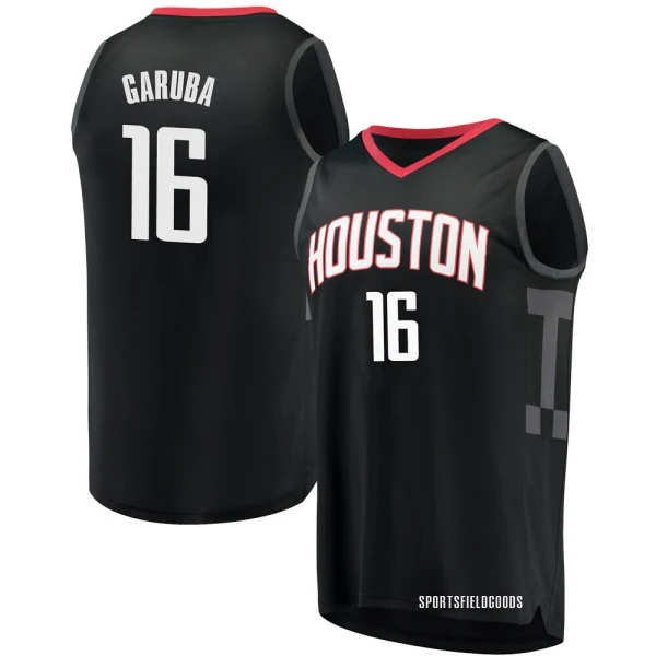 Youth Usman Garuba Houston Rockets Black Fast Break Jersey - Statement Edition