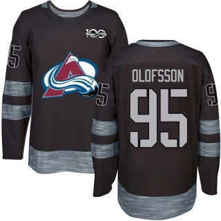 Youth Victor Olofsson Colorado Avalanche Black Authentic 1917-2017 100th Anniversary Jersey