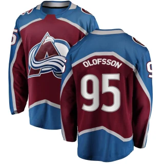 Youth Victor Olofsson Colorado Avalanche Breakaway Maroon Home Jersey
