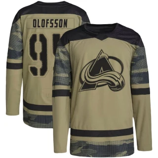 Youth Victor Olofsson Colorado Avalanche Camo Authentic Military Appreciation Practice Jersey