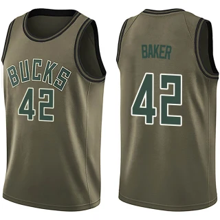 Youth Vin Baker Milwaukee Bucks Green Swingman Salute to Service Jersey