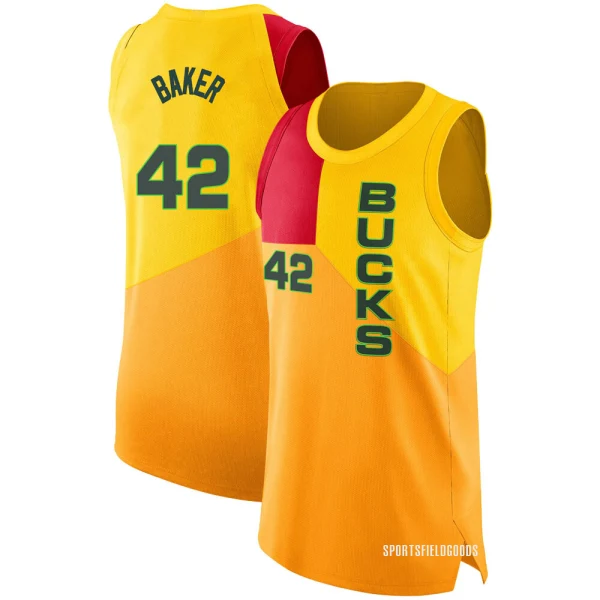 Youth Vin Baker Milwaukee Bucks Yellow Swingman 2018/19 Jersey - City Edition