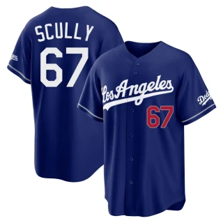 Youth Vin Scully Los Angeles Dodgers Royal Limited Alternate Stadium Jersey