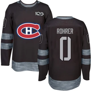 Youth Vinzenz Rohrer Montreal Canadiens Black Authentic 1917-2017 100th Anniversary Jersey