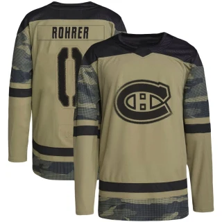 Youth Vinzenz Rohrer Montreal Canadiens Camo Authentic Military Appreciation Practice Jersey