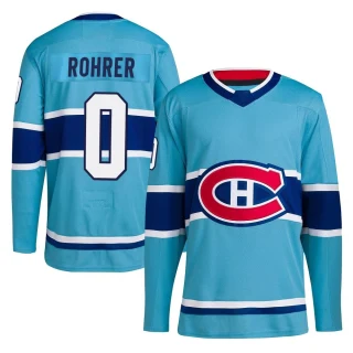 Youth Vinzenz Rohrer Montreal Canadiens Light Blue Authentic Reverse Retro 2.0 Jersey