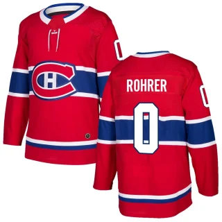 Youth Vinzenz Rohrer Montreal Canadiens Red Authentic Home Jersey