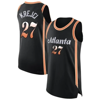 Youth Vit Krejci Atlanta Hawks Black Authentic 2022/23 City Edition Jersey