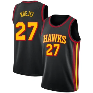 Youth Vit Krejci Atlanta Hawks Black Swingman Jordan Brand Jersey - Statement Edition