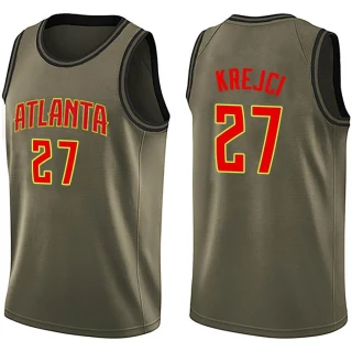 Youth Vit Krejci Atlanta Hawks Green Swingman Salute to Service Jersey