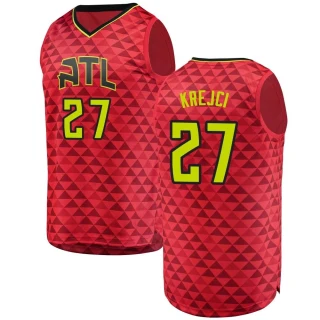 Youth Vit Krejci Atlanta Hawks Red Fast Break Jersey - Statement Edition