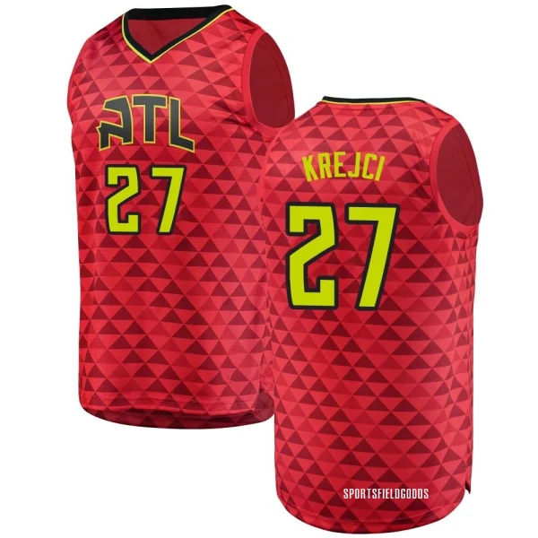 Youth Vit Krejci Atlanta Hawks Red Fast Break Jersey - Statement Edition