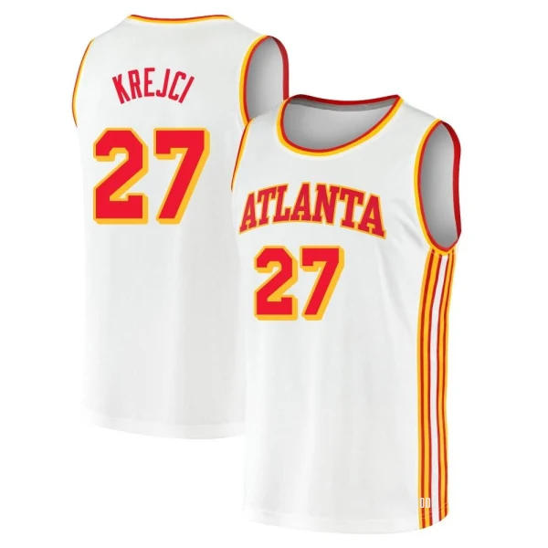 Youth Vit Krejci Atlanta Hawks White Fast Break 2020/21 Jersey - Association Edition