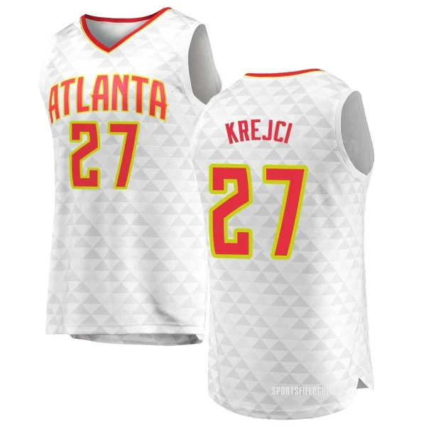 Youth Vit Krejci Atlanta Hawks White Fast Break Jersey - Association Edition