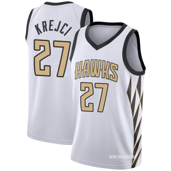 Youth Vit Krejci Atlanta Hawks White Swingman 2018/19 Jersey - City Edition