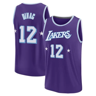 Youth Vlade Divac Los Angeles Lakers Purple Fast Break 2021/22 Replica City Edition Jersey
