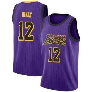 Youth Vlade Divac Los Angeles Lakers Purple Swingman 2018/19 Jersey - City Edition