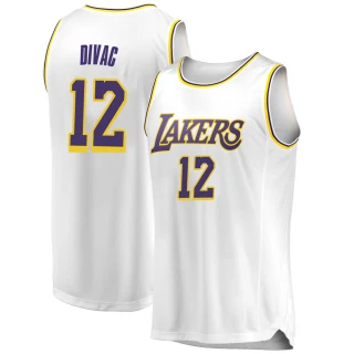 Youth Vlade Divac Los Angeles Lakers White Swingman 2018/19 Jersey - Association Edition