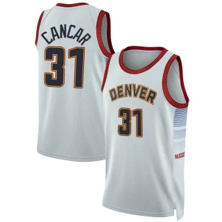 Youth Vlatko Cancar Denver Nuggets Swingman Silver 2022/23 City Edition Jersey