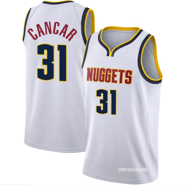 Youth Vlatko Cancar Denver Nuggets White Swingman 2020/21 Jersey - Association Edition