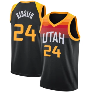Youth Walker Kessler Utah Jazz Black Swingman Jaz 2021/22 Diamond Icon Edition Jersey