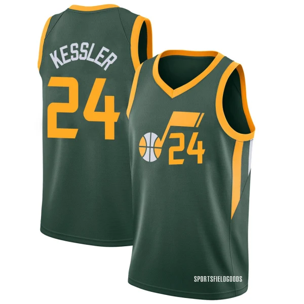 Youth Walker Kessler Utah Jazz Green Swingman 2018/19 Jersey - City Edition