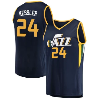 Youth Walker Kessler Utah Jazz Navy Fast Break Jersey - Icon Edition