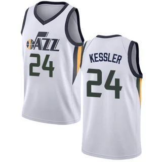 Youth Walker Kessler Utah Jazz White Swingman Jersey - Association Edition