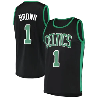 Youth Walter Brown Boston Celtics Black Fast Break Jersey - Statement Edition