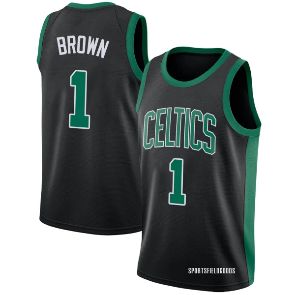 Youth Walter Brown Boston Celtics Black Swingman Jersey - Statement Edition