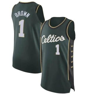 Youth Walter Brown Boston Celtics Green Authentic 2022/23 City Edition Jersey