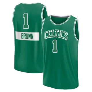 Youth Walter Brown Boston Celtics Green Fast Break Kelly 2021/22 Replica City Edition Jersey