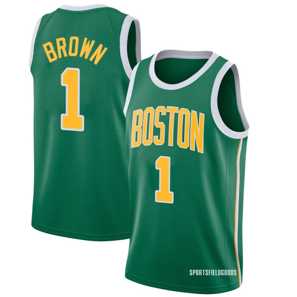 Youth Walter Brown Boston Celtics Green Swingman 2018/19 Jersey - Earned Edition