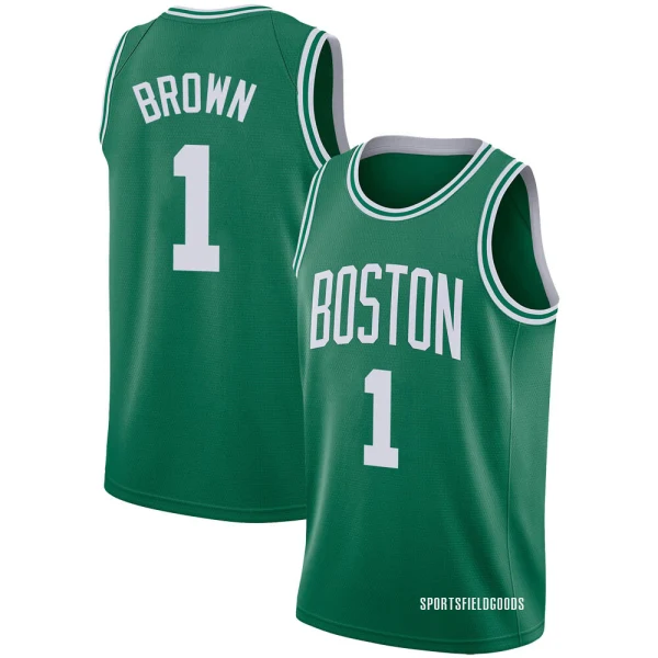 Youth Walter Brown Boston Celtics Green Swingman Jersey - Icon Edition