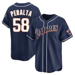 Youth Wandy Peralta San Diego Padres Navy Limited Cooperstown Collection Jersey