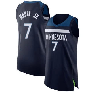 Youth Wendell Moore Jr. Minnesota Timberwolves Navy Authentic Jersey - Icon Edition