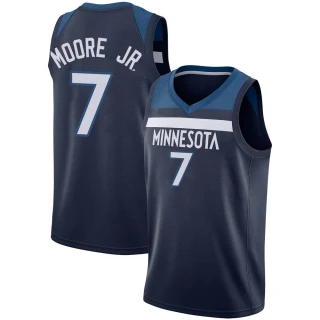 Youth Wendell Moore Jr. Minnesota Timberwolves Navy Swingman Jersey - Icon Edition