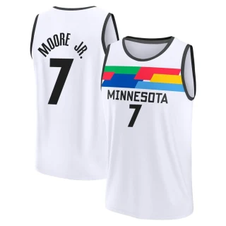 Youth Wendell Moore Jr. Minnesota Timberwolves White Fast Break 2022/23 City Edition Jersey