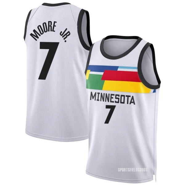 Youth Wendell Moore Jr. Minnesota Timberwolves White Swingman 2022/23 City Edition Jersey