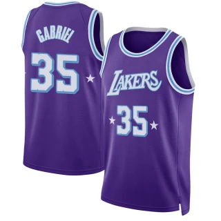 Youth Wenyen Gabriel Los Angeles Lakers Purple Swingman 2021/22 City Edition Jersey
