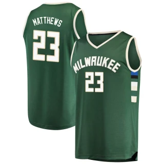 Youth Wesley Matthews Milwaukee Bucks Green Fast Break Jersey - Icon Edition