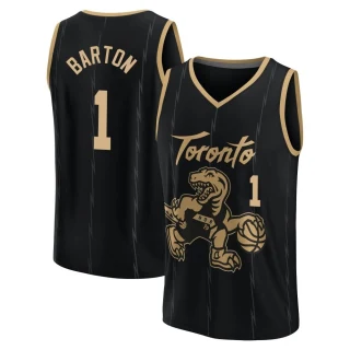 Youth Will Barton Toronto Raptors Black Fast Break 2021/22 Replica City Edition Jersey