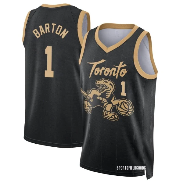 Youth Will Barton Toronto Raptors Black Swingman 2021/22 City Edition Jersey