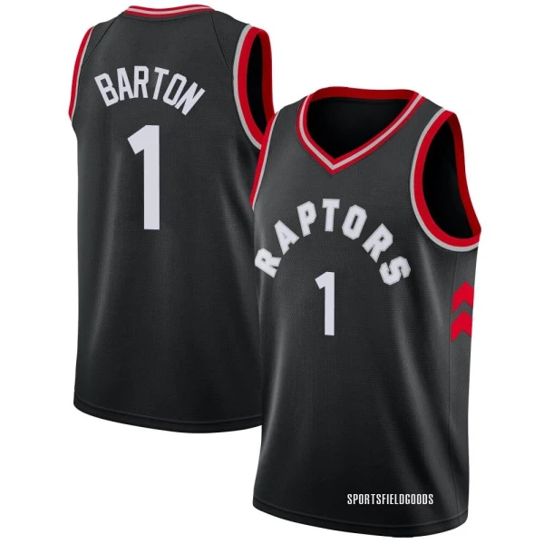 Youth Will Barton Toronto Raptors Black Swingman Jersey - Statement Edition
