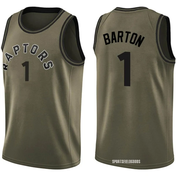 Youth Will Barton Toronto Raptors Green Swingman Salute to Service Jersey