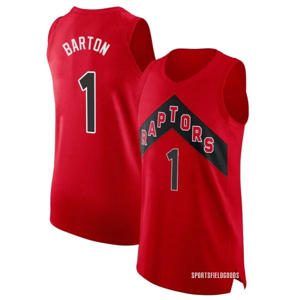 Youth Will Barton Toronto Raptors Red Authentic 2020/21 Jersey - Icon Edition