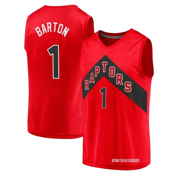 Youth Will Barton Toronto Raptors Red Fast Break 2020 Jersey - Icon Edition