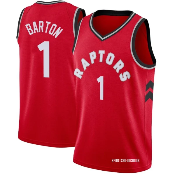 Youth Will Barton Toronto Raptors Red Swingman Jersey - Icon Edition