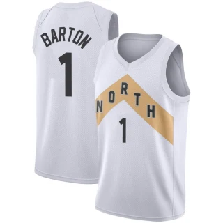 Youth Will Barton Toronto Raptors White Swingman 2018/19 Jersey - City Edition
