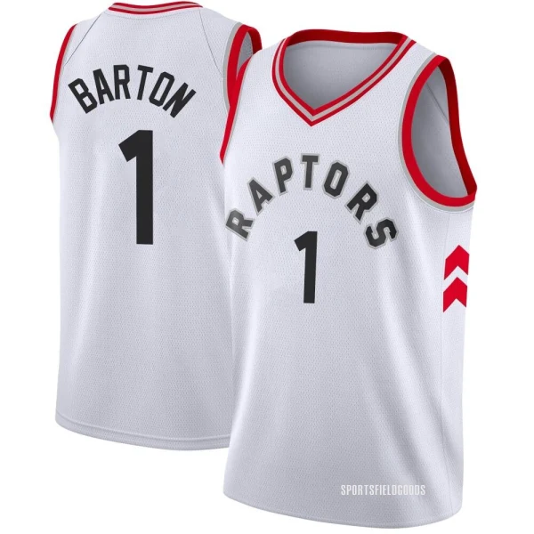 Youth Will Barton Toronto Raptors White Swingman Jersey - Association Edition